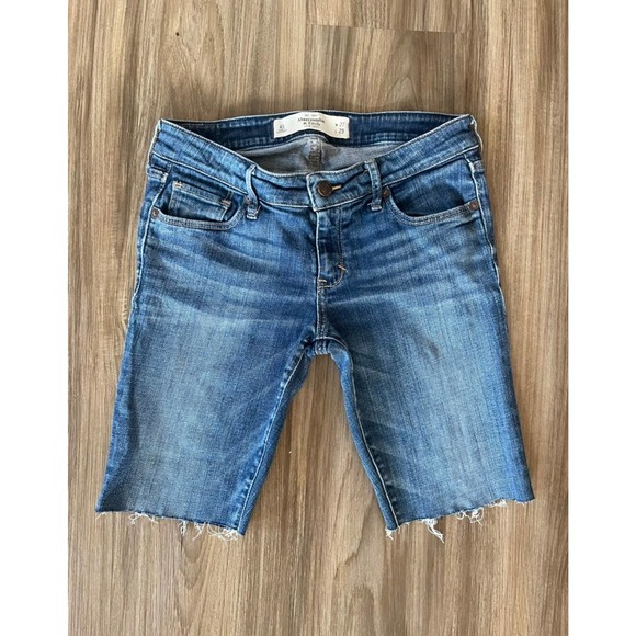 Abercrombie & Fitch Custom Distressed Denim Shorts | Sz. 27 - Picture 3 of 5